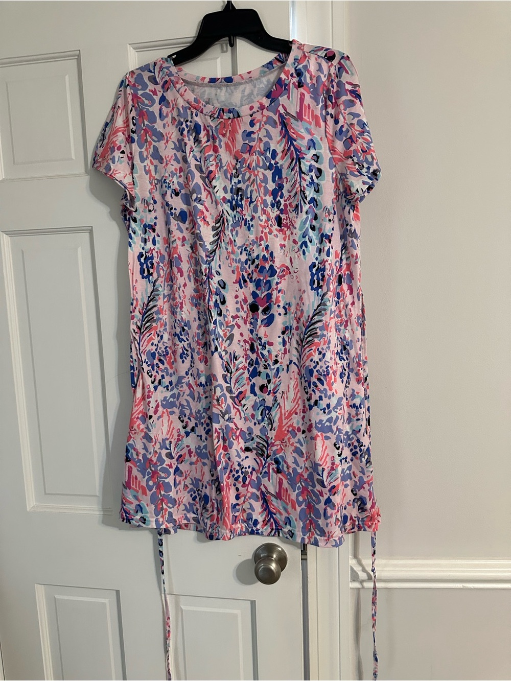 Floral Watercolor Dress in Pink & Blue